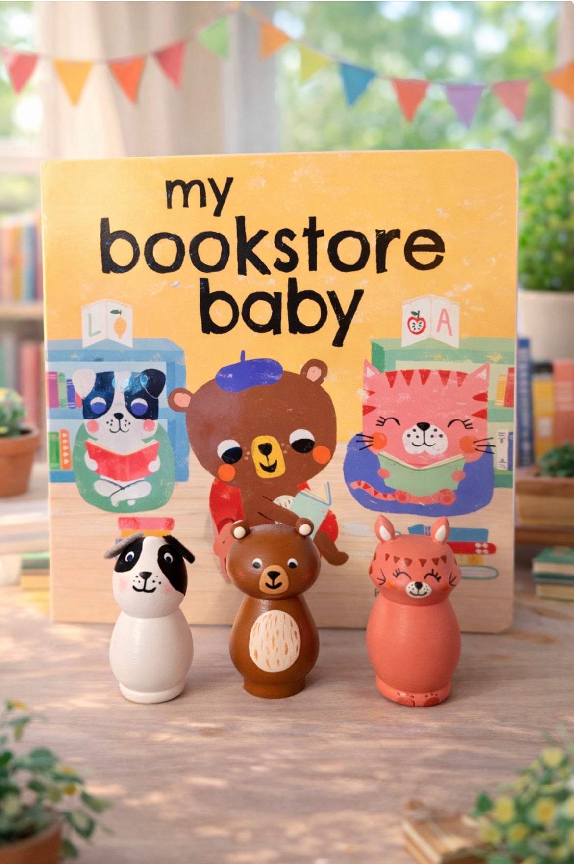 My bookstore baby book with peg set