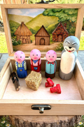 Three Little pigs, wooden storytelling playset