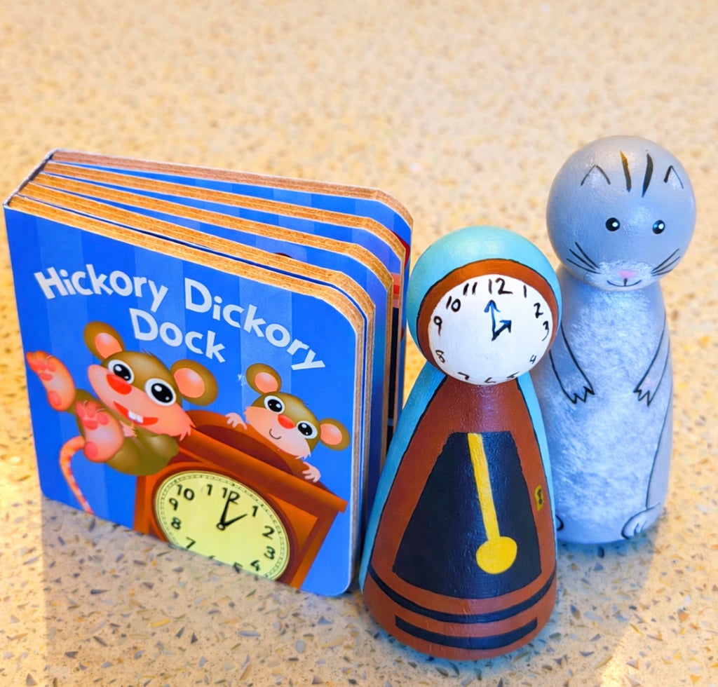 Hickory Dickory Dock peg doll story set