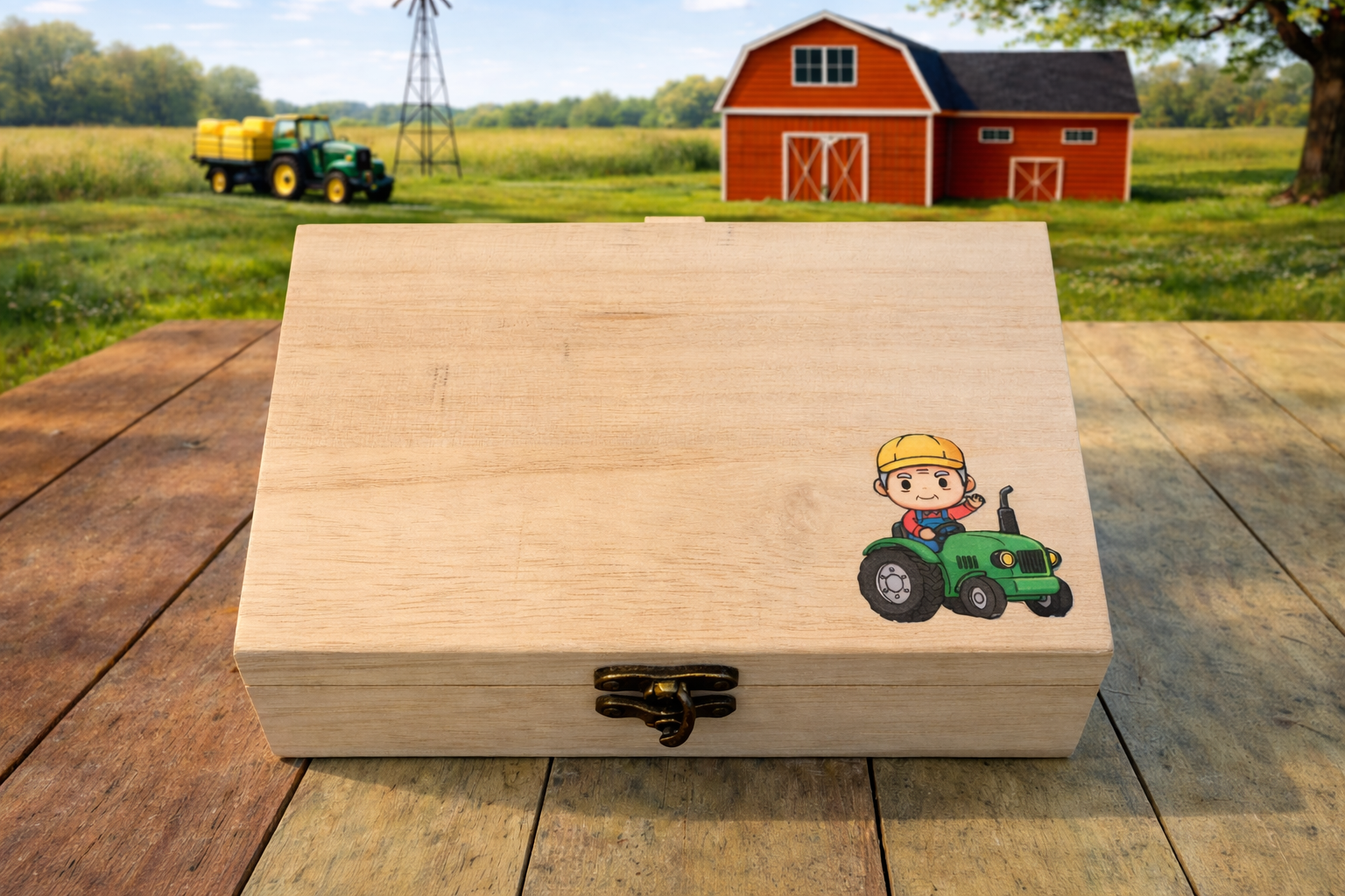 Farm Adventure Wooden Play Box