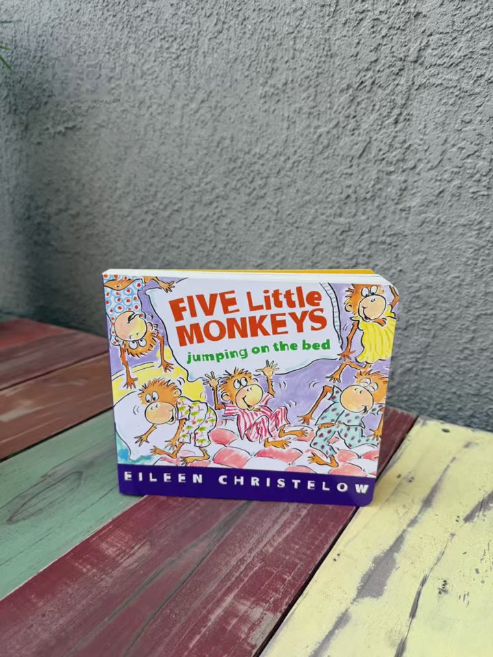 Five Little monkeys peg doll set with book